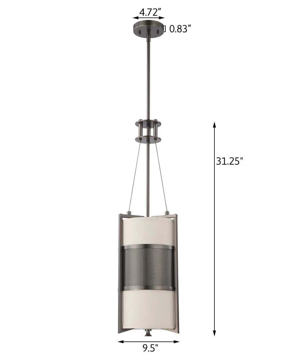 10"W Diesel 1-Light LED Pendant Light Hazel Bronze