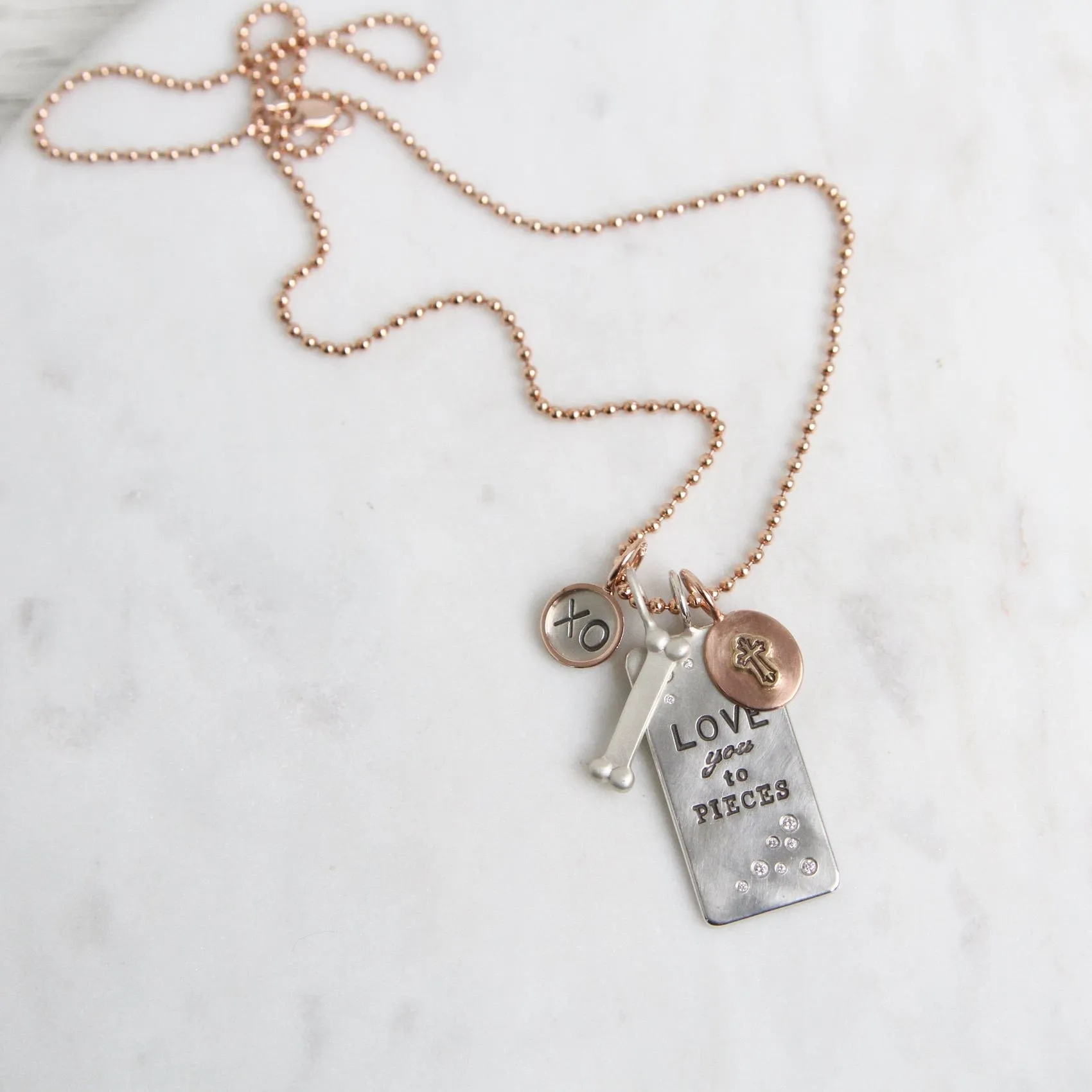 14K Rose Gold Ball Chain