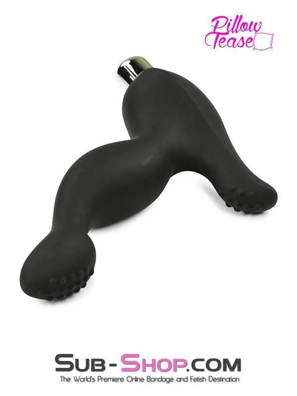 1712M-SIS      Sissy Bitch Boi Prostate & Perineum Vibrating Silicone Dual Point Anal Massager