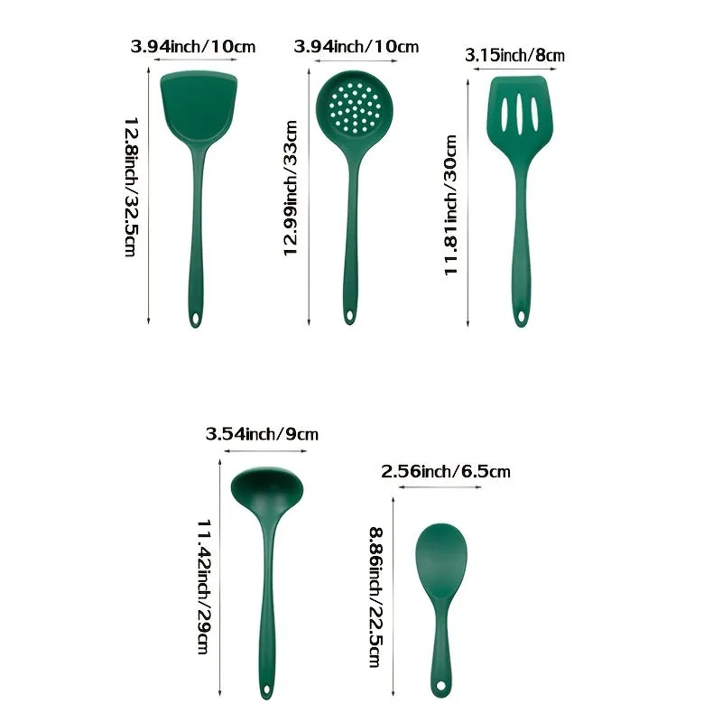 1pc Silicone Spatula, High Temperature Resistant Silicone Kitchenware Set, Special Silicone Spatula And Spoon For Household Cooking Non-stick Pan