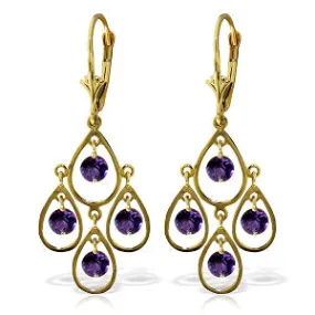 2.4 Carat 14K Pleasure Amethyst Earrings