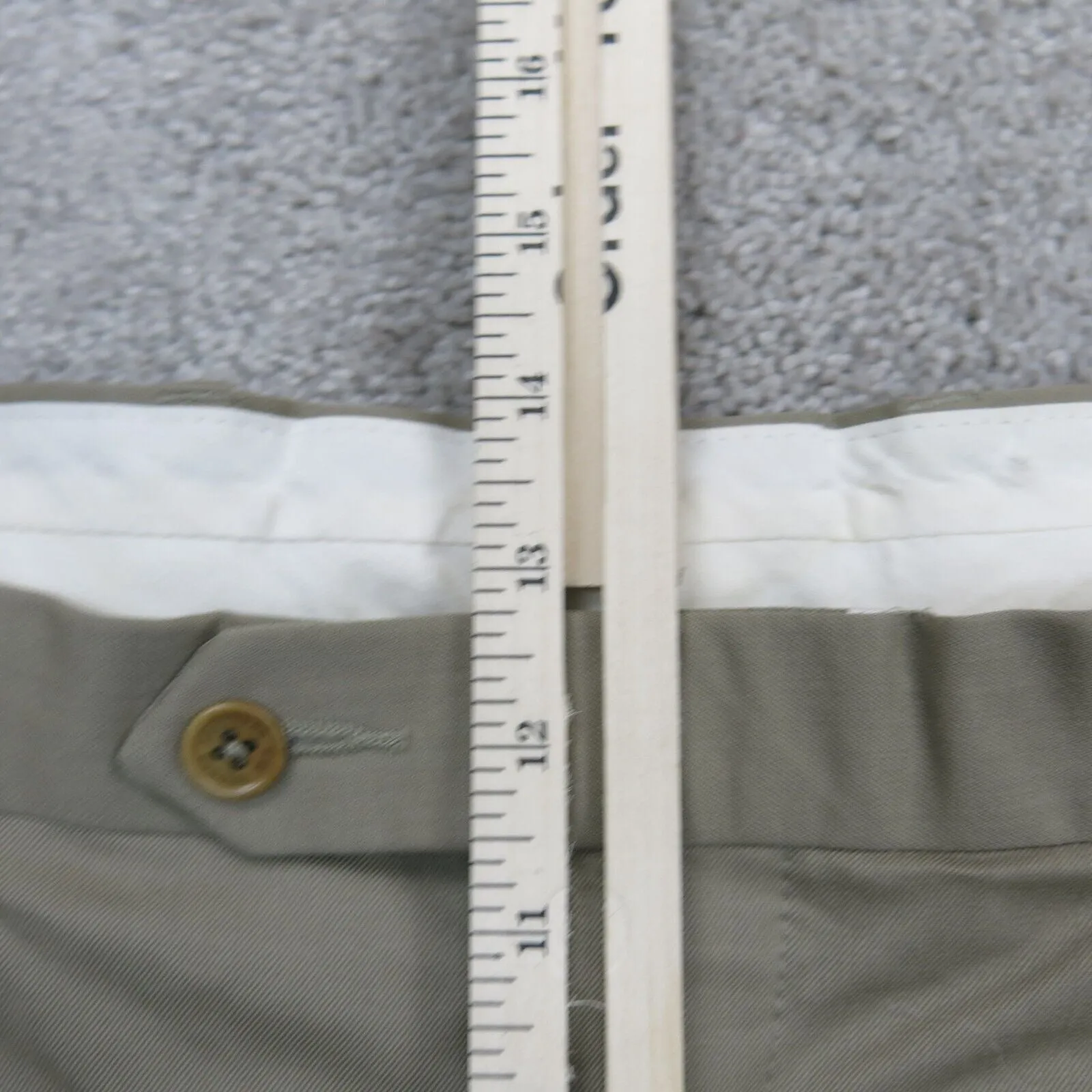 346 Brooks Brothers Men Dress Pant High Rise 100% Wool Pockets Beige W38XL32