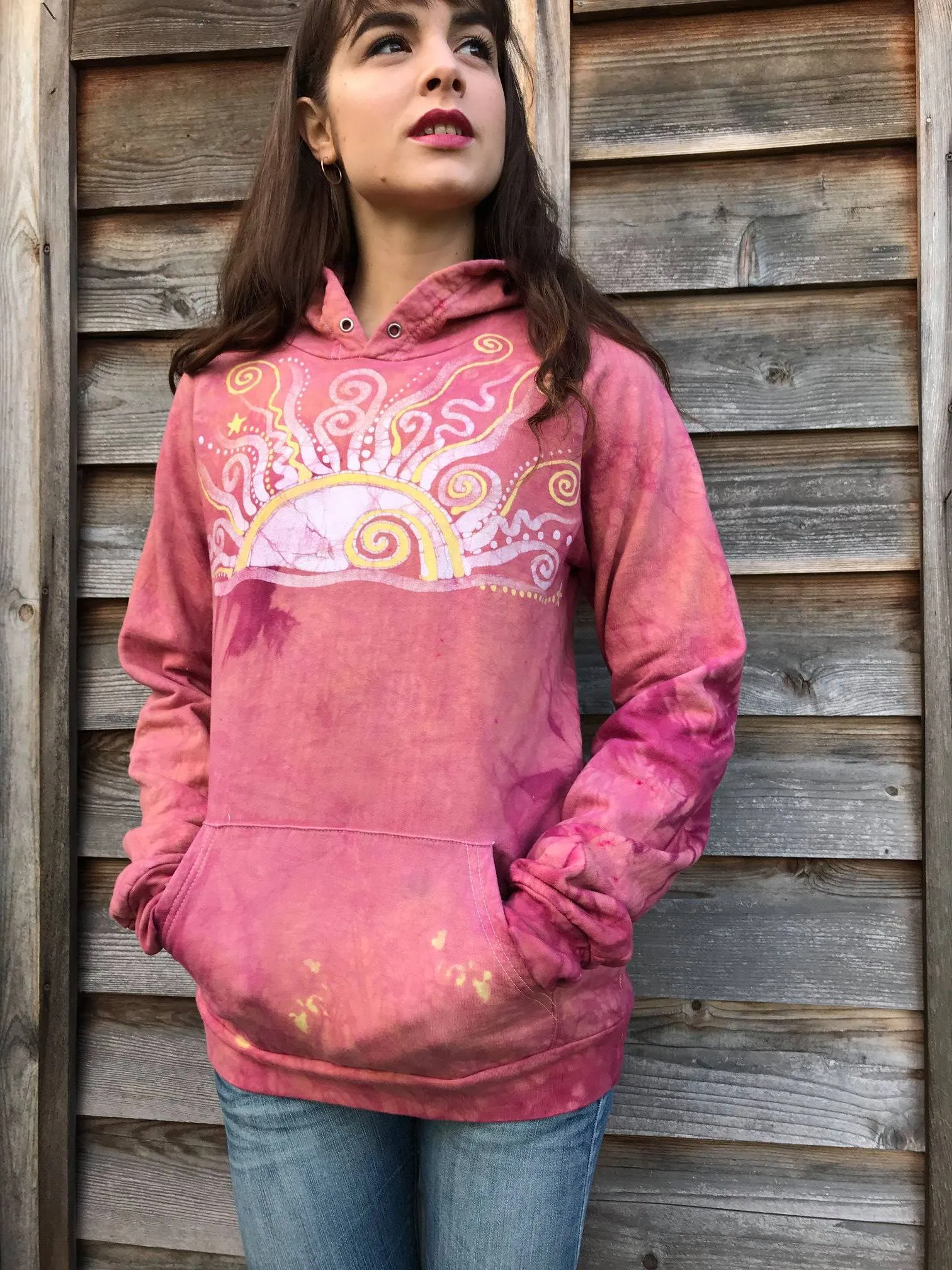 A Day At The Beach - Organic Cotton Batikwalla Hoodie