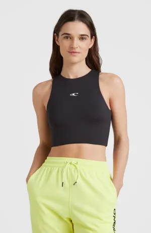 Active Cropped Sports Top | Black Out