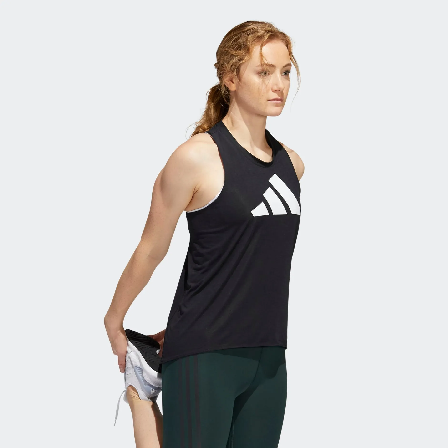 Adidas 3 Stripe Logo Tank Top - Womens - Black