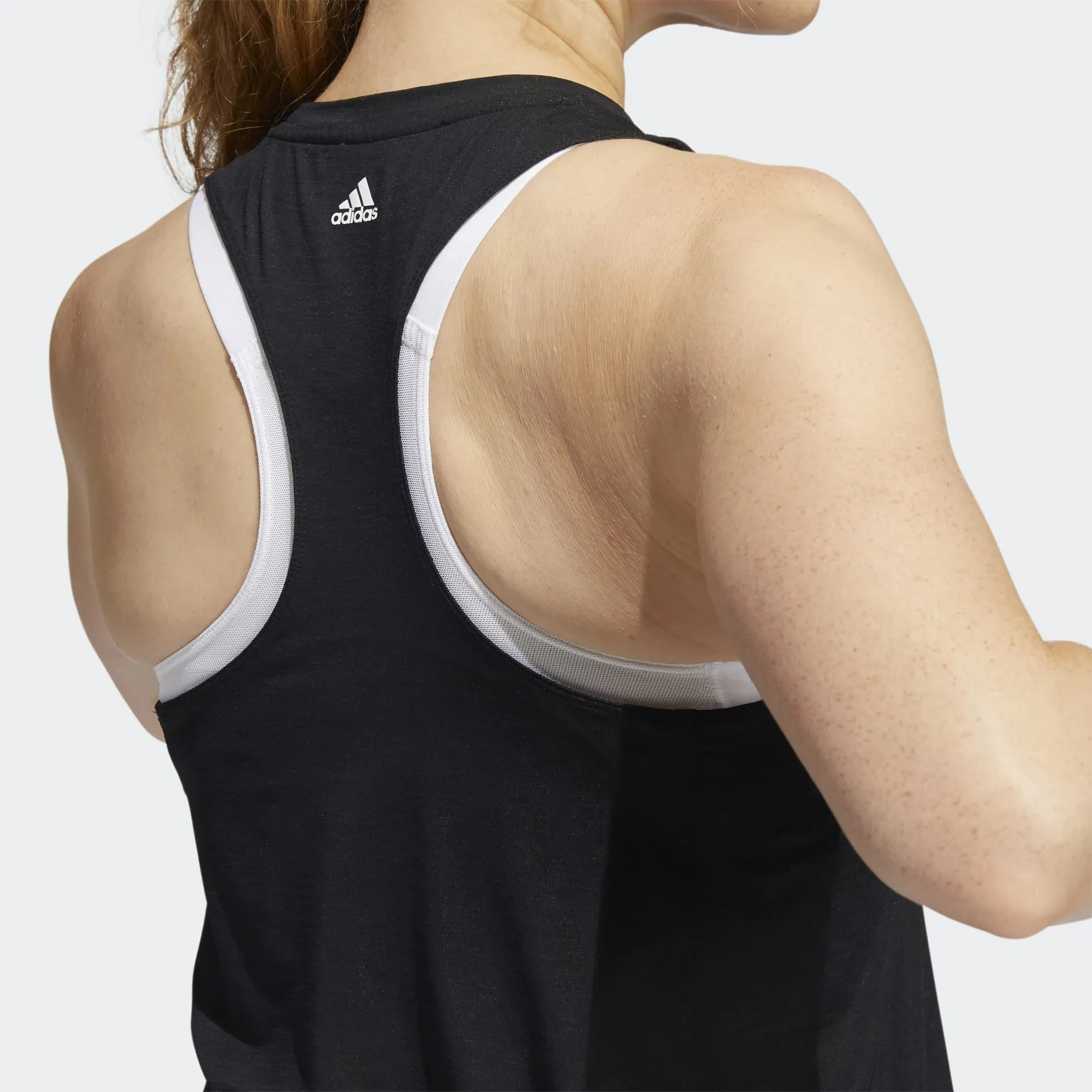 Adidas 3 Stripe Logo Tank Top - Womens - Black