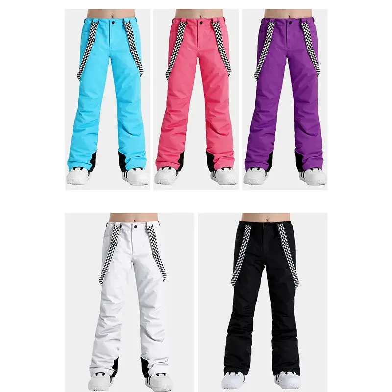 Affordable Ski Snow Bib Pants Thicken Waterproof Loose Snow Trousers