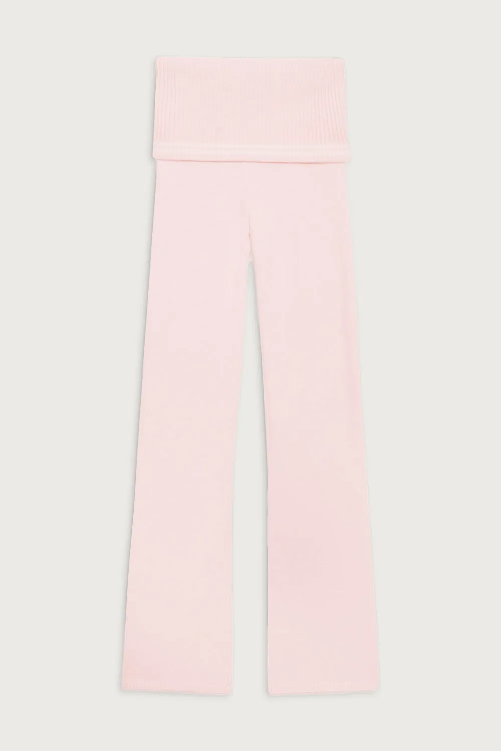 Aimee Cloud Knit Flare Pant - Rosebud Pink