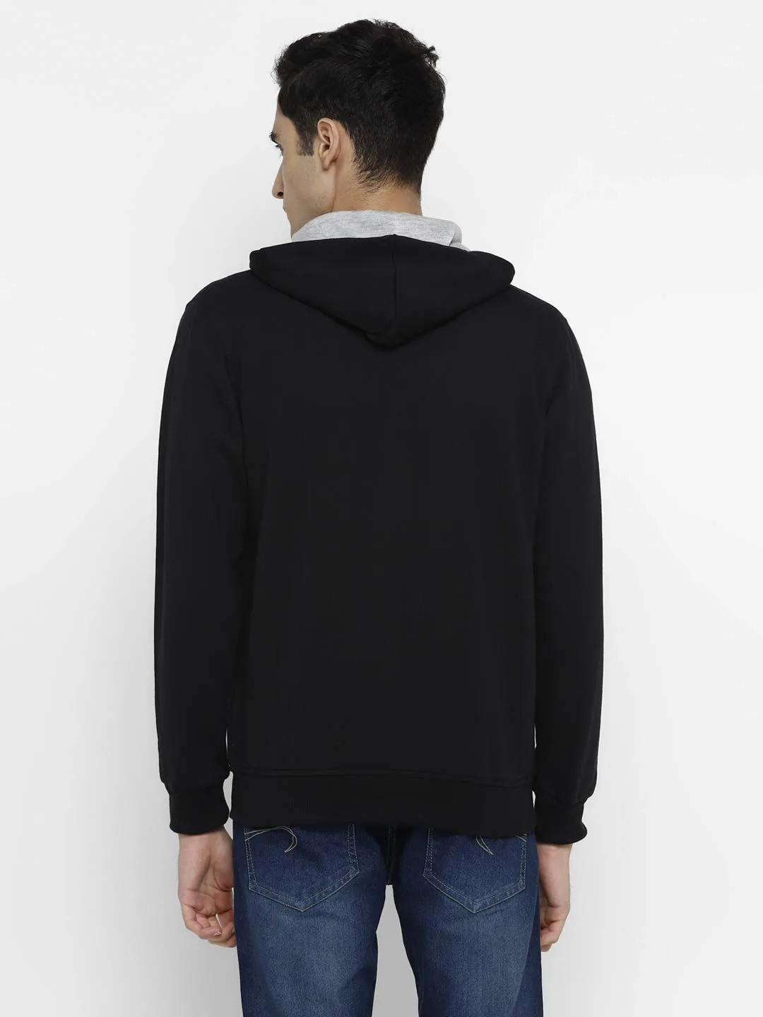 Alan Jones Clothing Men's Cotton Hooded Sweatshirt (Black_XL)