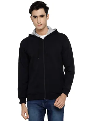 Alan Jones Clothing Men's Cotton Hooded Sweatshirt (Black_XL)