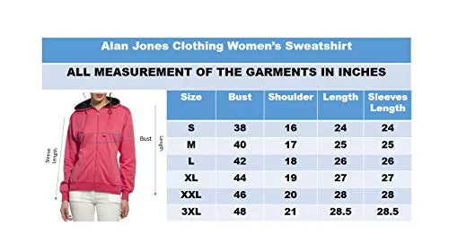 Alan Jones Clothing Women's Cotton Blend Hooded Neck Sweatshirt (WM17-SS01-VNG-L_Vinegar_Brown_L)