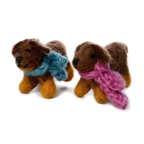 Amica Felt Long Sausage Dog Toy 15cm Assorted