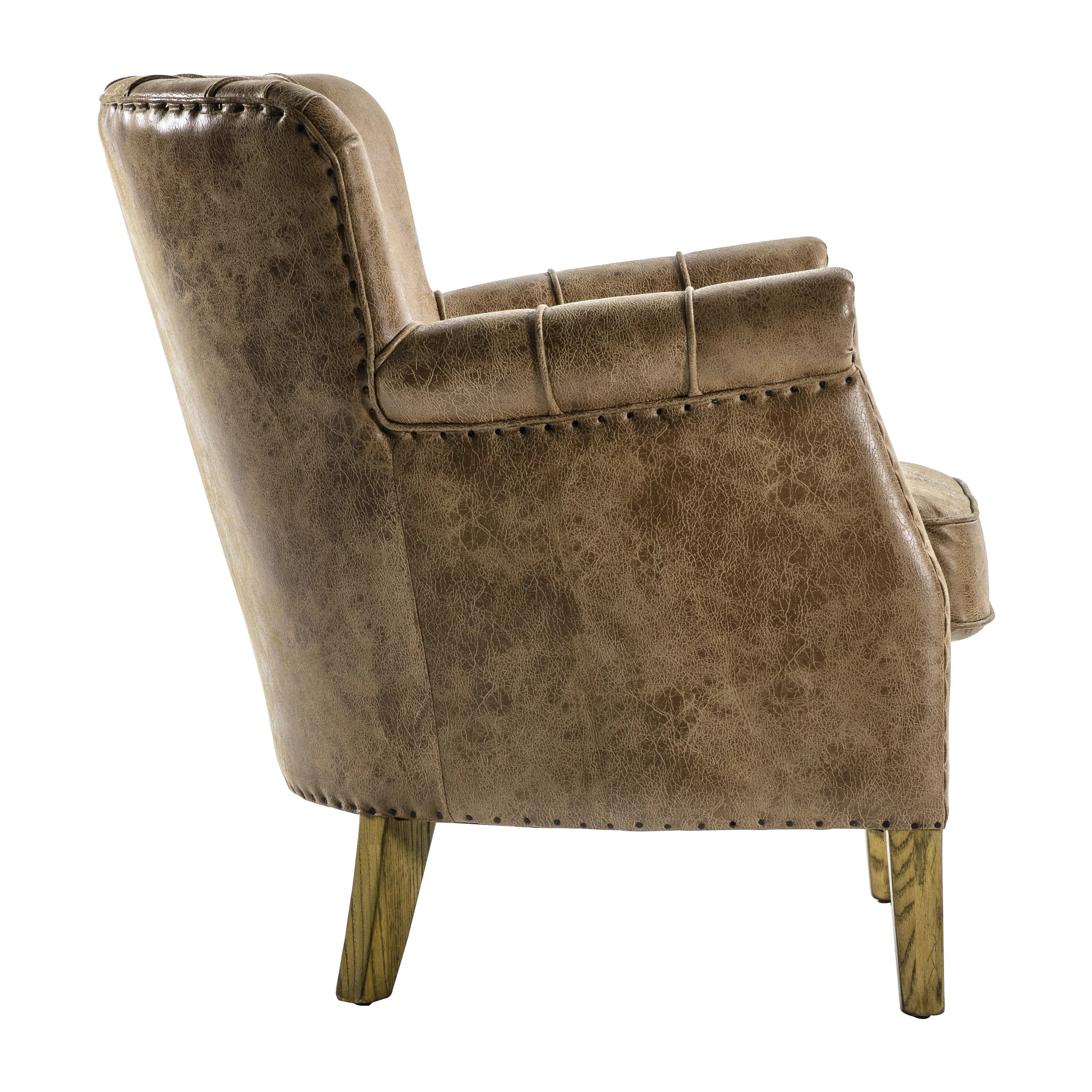 Amos Hickman Armchair Brown Leather