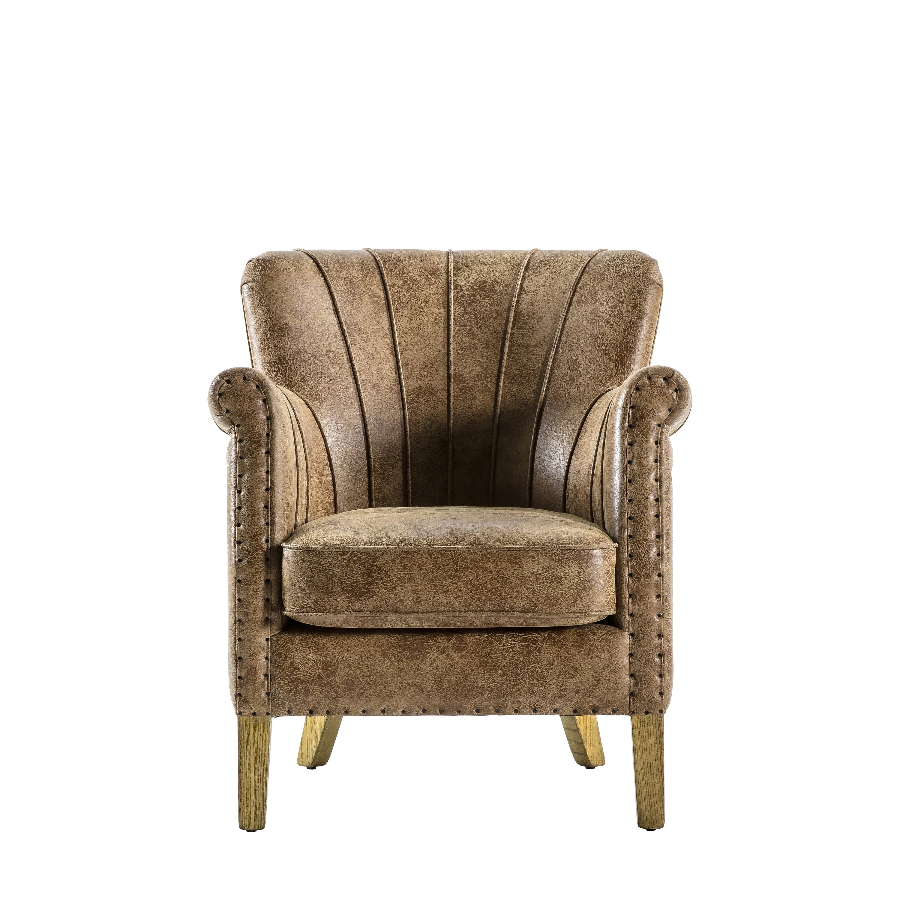 Amos Hickman Armchair Brown Leather