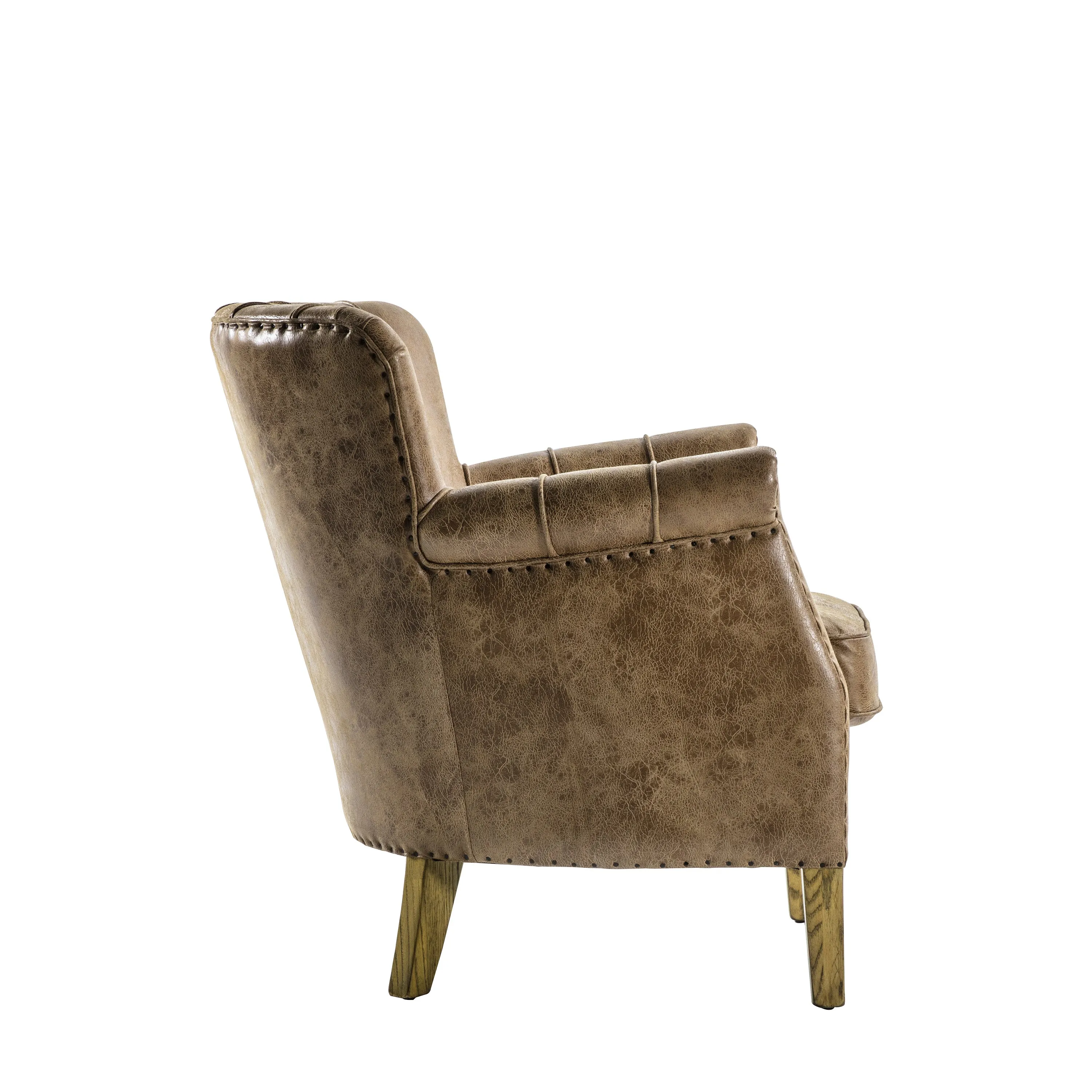 Amos Hickman Armchair Brown Leather