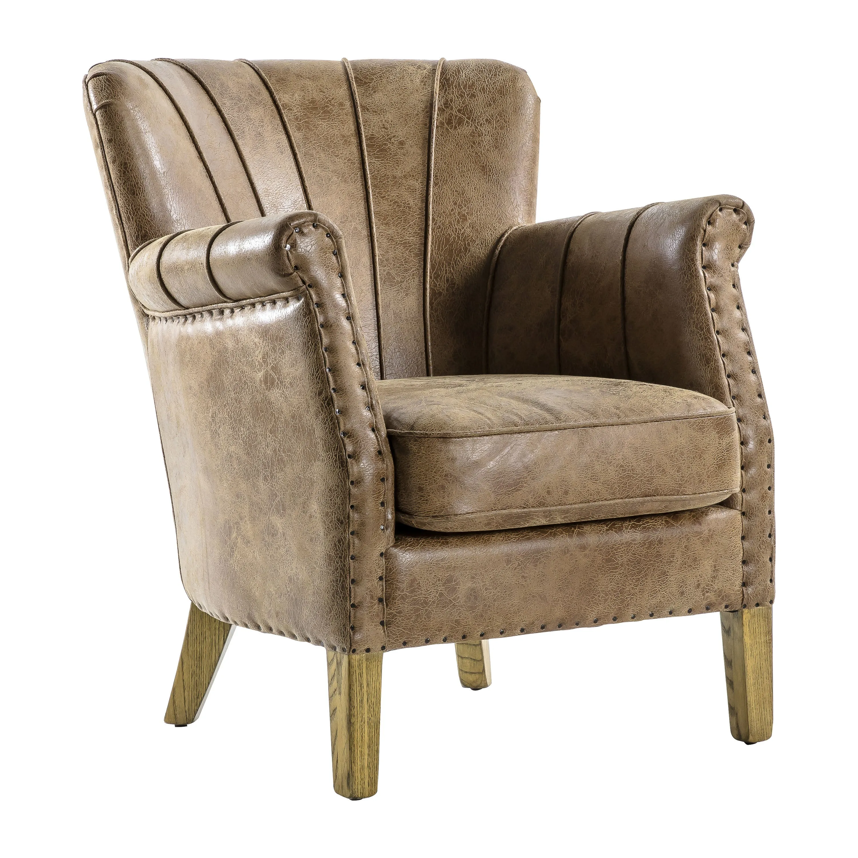 Amos Hickman Armchair Brown Leather