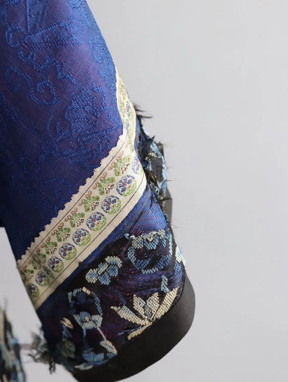 Antique 1870s-1890s Silk Embroidered Chinese Court Jacket