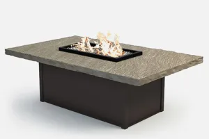 Aurora 32"x52" Rectangle Composite Slate Fire Table (19" Height)