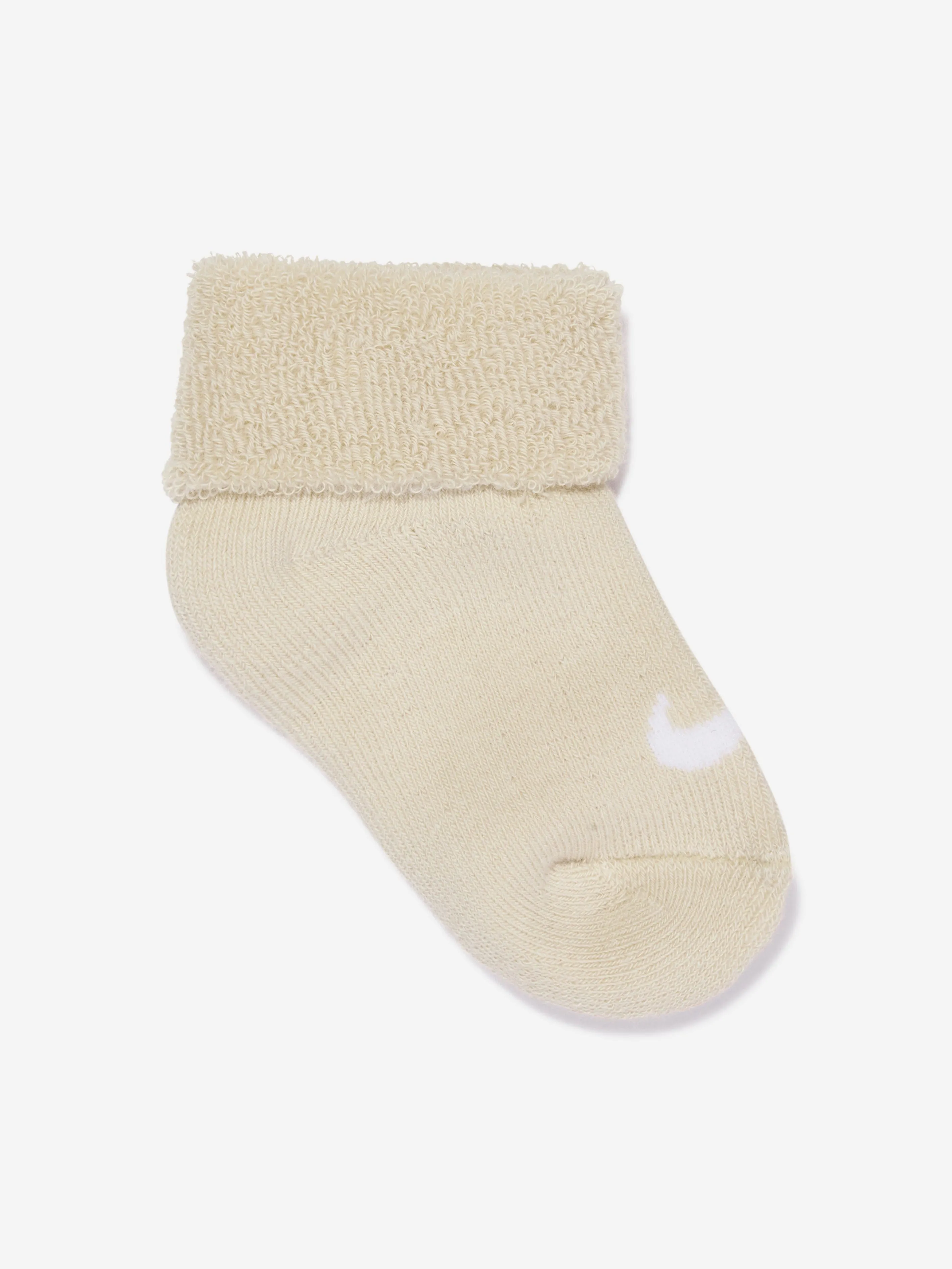 Baby Boys 6 Pack Terry Cuffed Socks Set in Beige