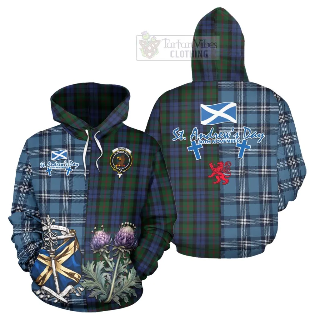 Baird Tartan Hoodie Happy St. Andrew's Day Half Tartan Style