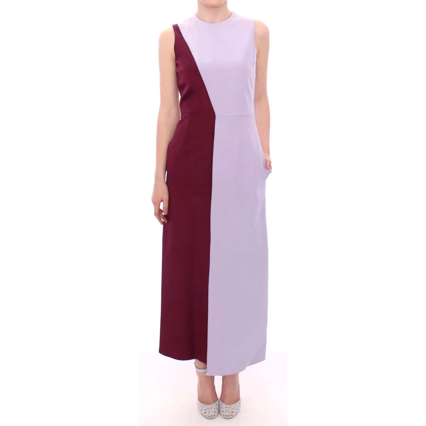 Barbara Casasola Elegant Long Silk Gown in Lavender