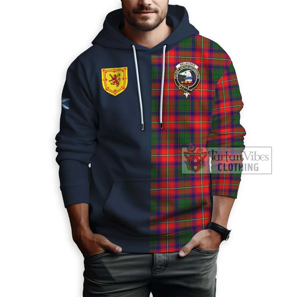 Belsches Tartan Hoodie Alba with Scottish Lion Royal Arm Half Style