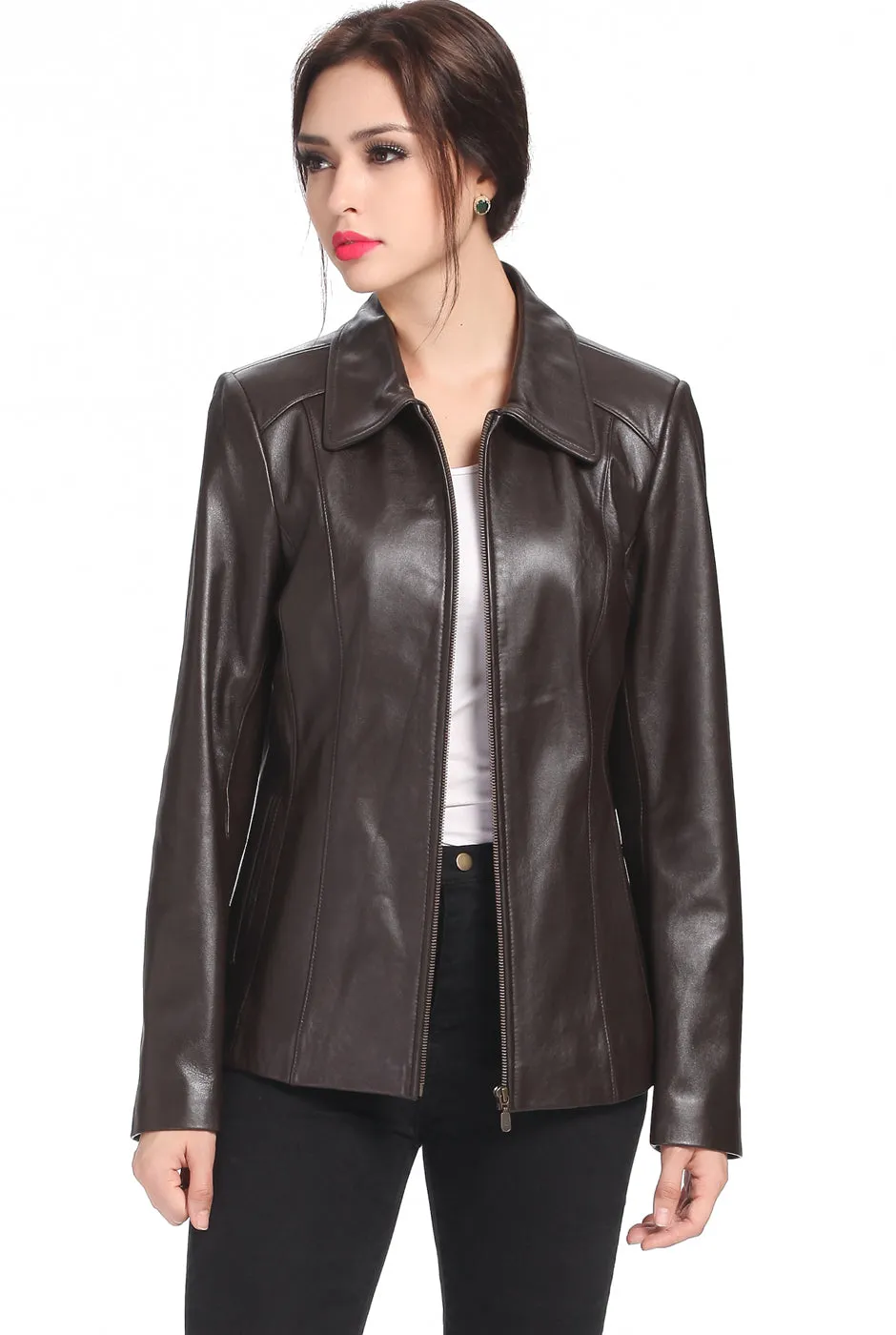 BGSD Women Miranda Lambskin Leather Jacket