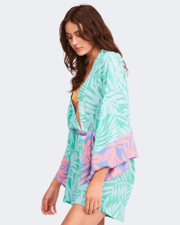 Billabong Loveland Kimono Cover-Up Women Lifestyle Jacket Tropical Green