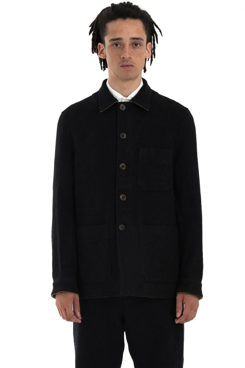 Black French Work Jacket