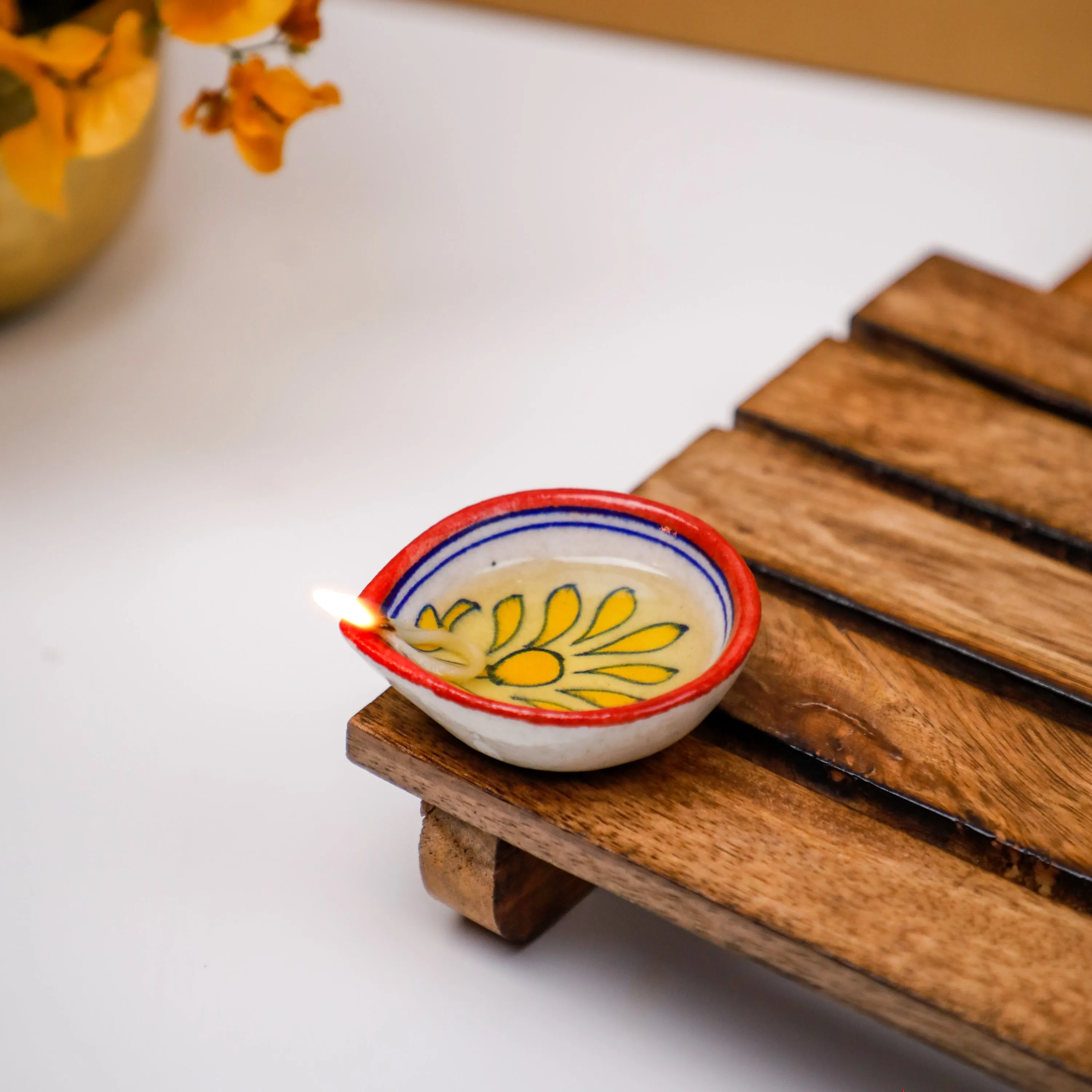 Blue Pottery Festive Diya