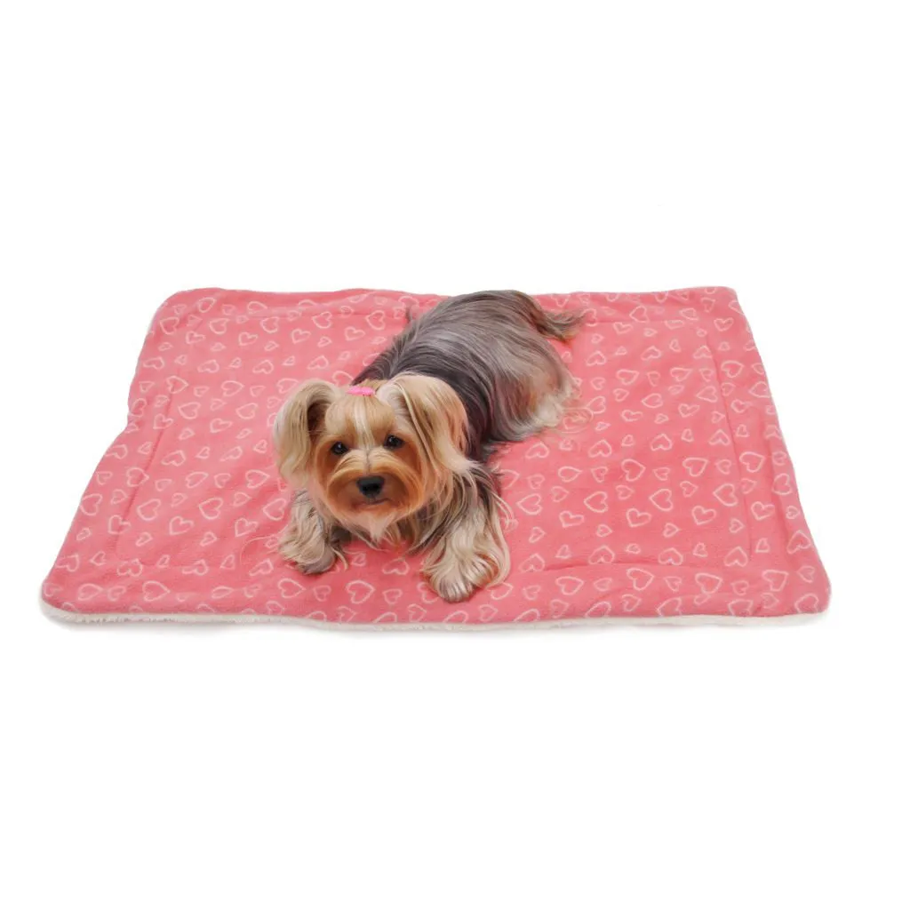 Blush of Love Fleece Dog Blanket