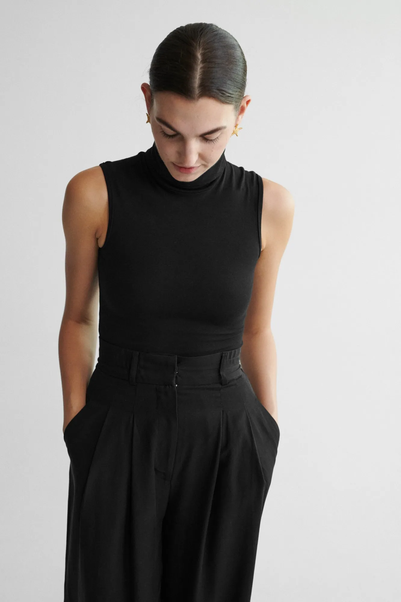 Bodysuit in organic cotton / 01 / 38 / onyx black