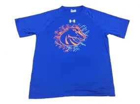 Boise State Broncos Under Armour Loose Blue Anti-Odor Heatgear SS T-Shirt (L)