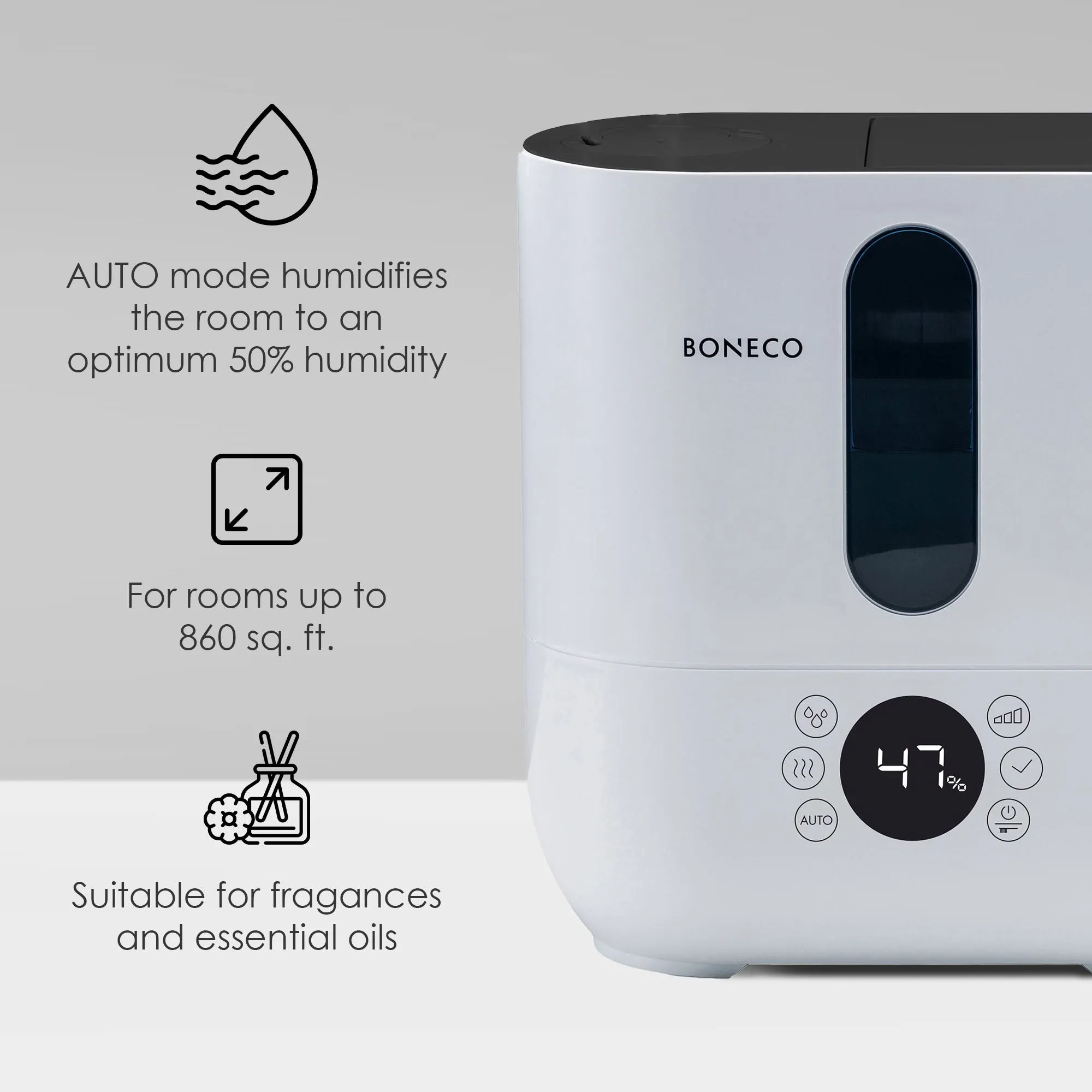 Boneco Top Fill Ultrasonic Humidifier w/ Warm/Cool Mist & LED Display(For Parts)