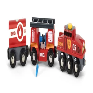 BRIO Vehicle - Rescue Firefighting Train 4 pieces 33844