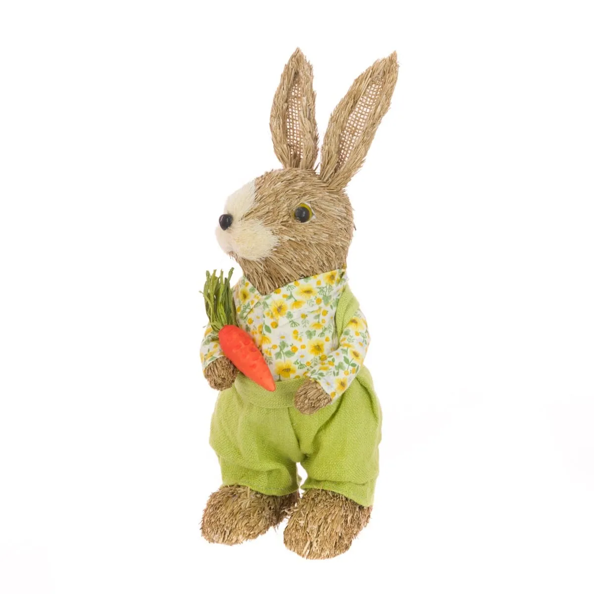 Bristle Rabbit with Carrot Easter Decoration