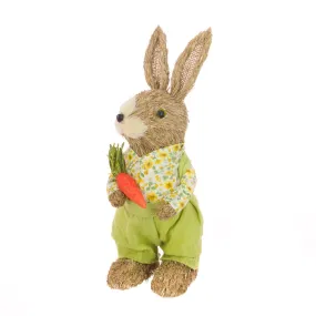 Bristle Rabbit with Carrot Easter Decoration