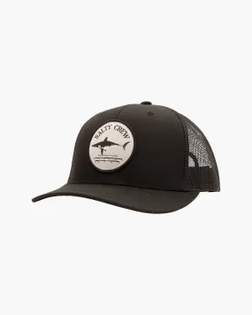 Bruce Retro Trucker Hat - Black