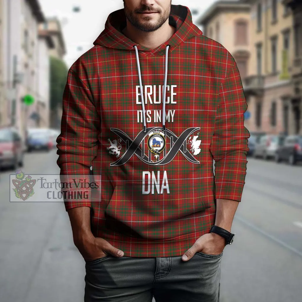 Bruce Tartan Hoodie with Family Crest DNA In Me Style