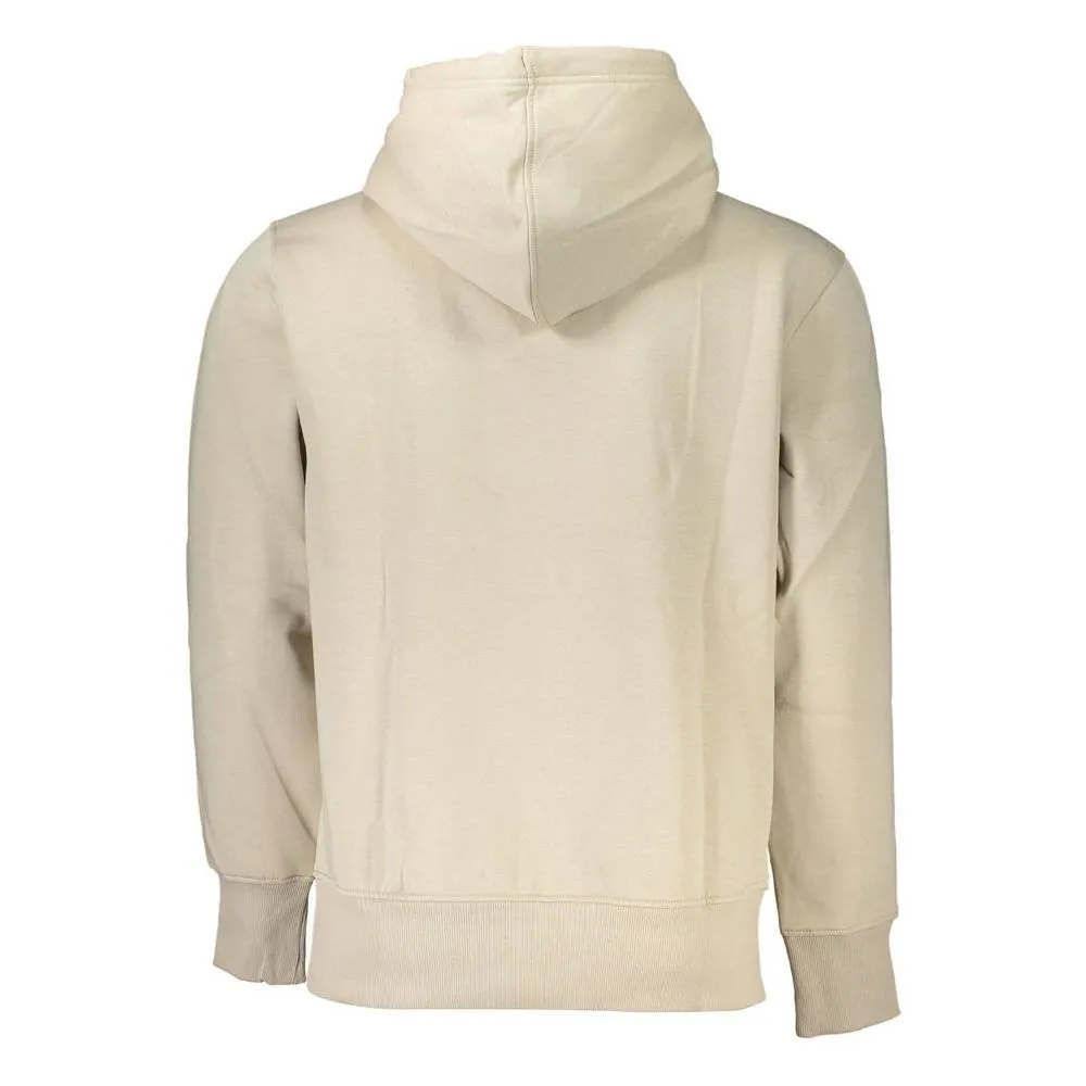 Calvin Klein Beige Fleece-Lined Hoodie - Timeless Comfort