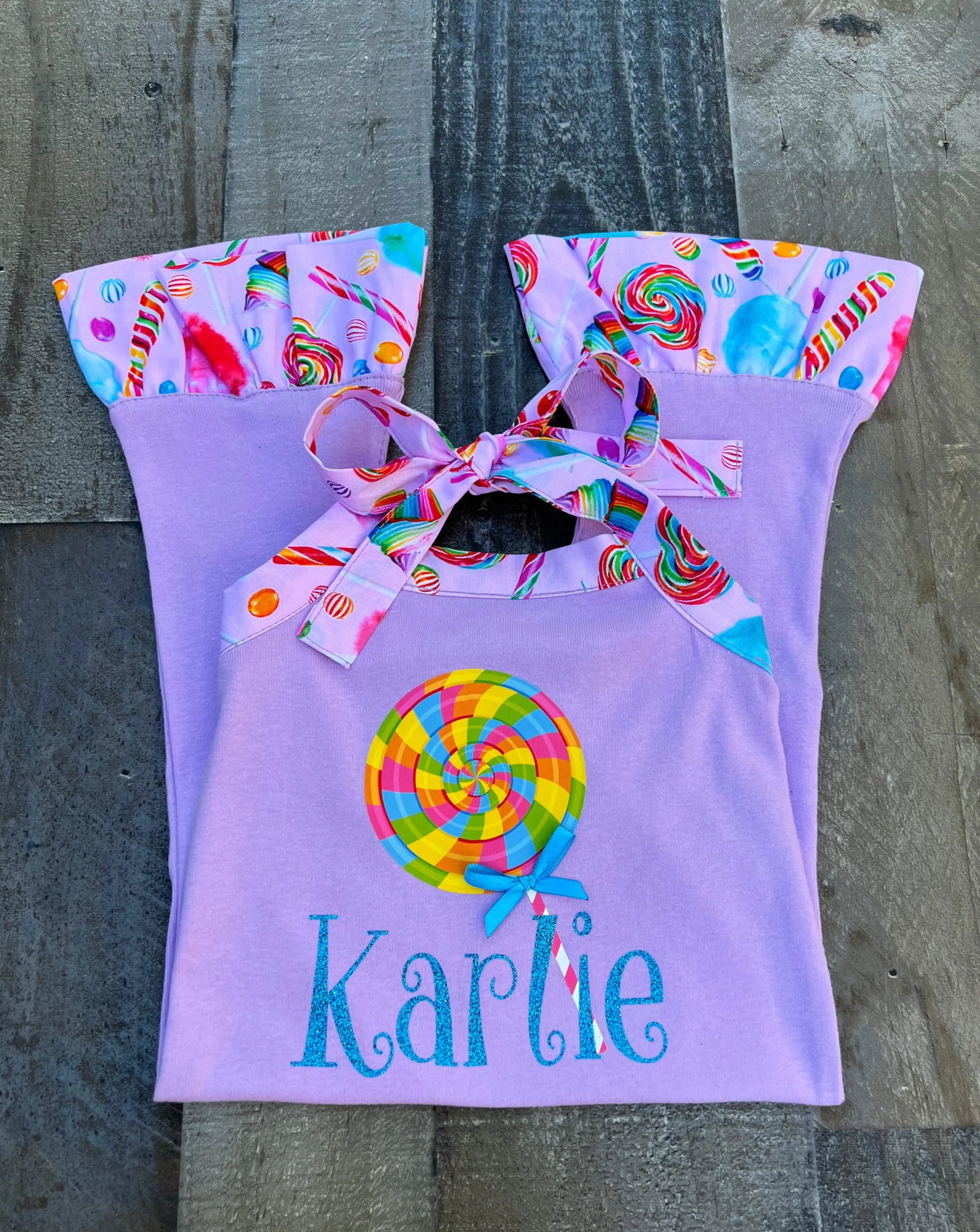 Candy Land Lollipop Birthday Girl Outfit