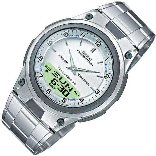 Casio AW-80D-7AVDF Silver Stainless Steel Strap Watch for Men