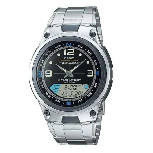 Casio AW-82D-1AV Silver Stainless Steel Strap Watch for Men