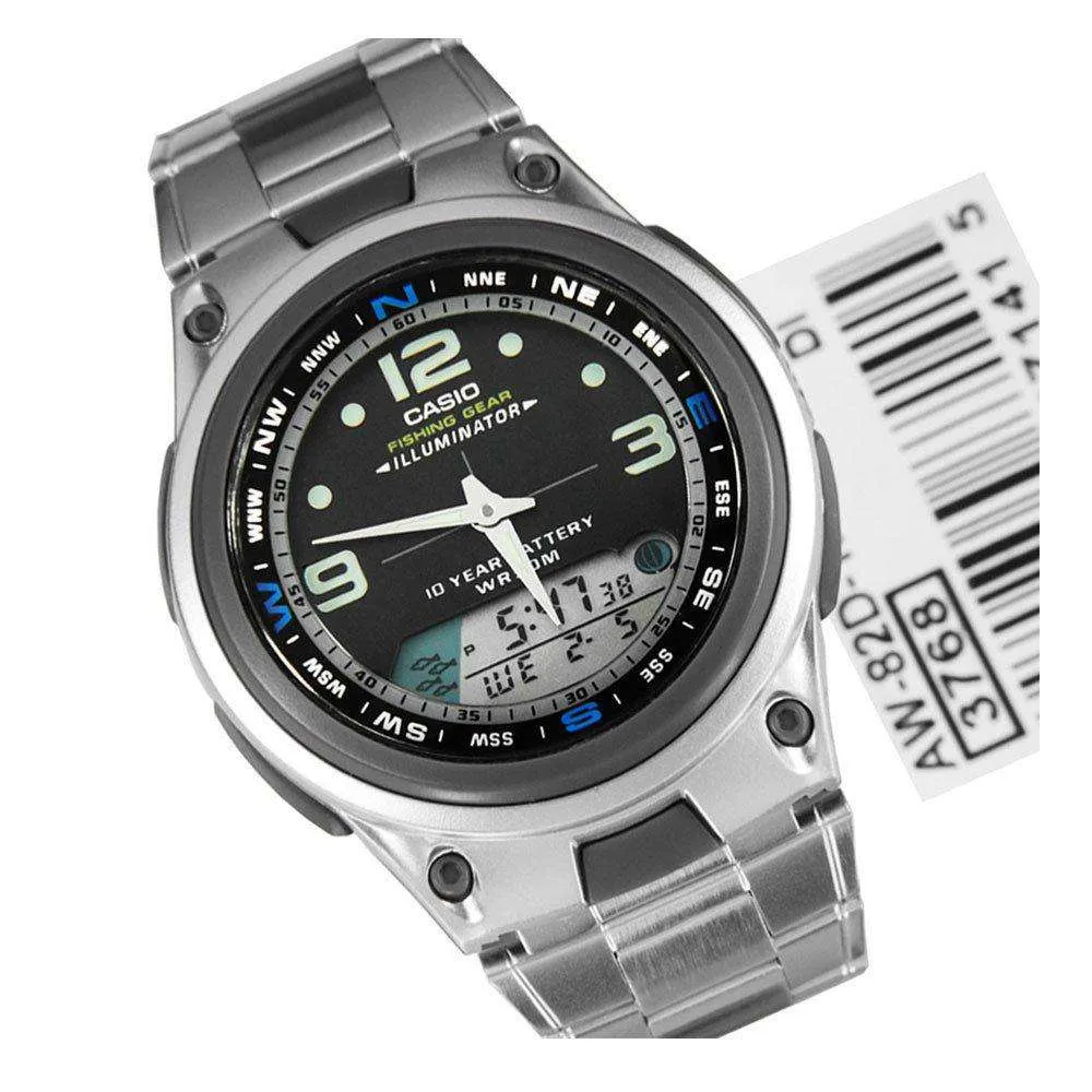 Casio AW-82D-1AV Silver Stainless Steel Strap Watch for Men