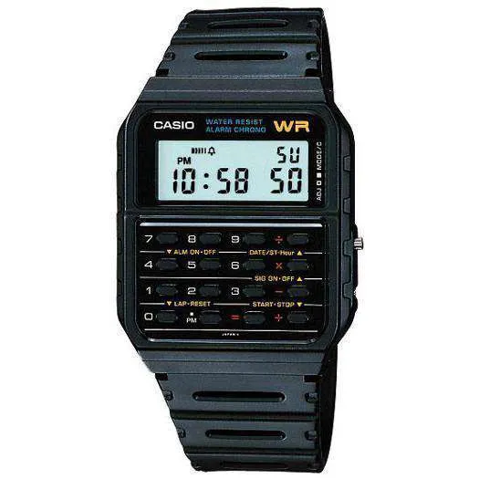 Casio CA-53W-1Z Black Calculator Watch for Men and Women