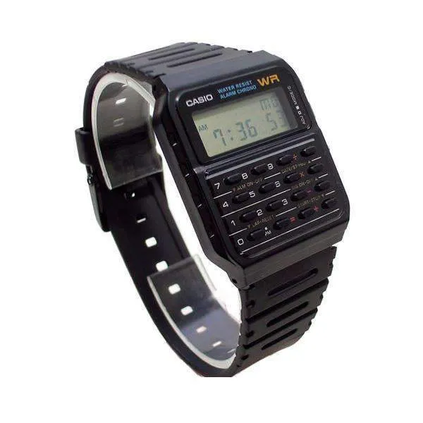 Casio CA-53W-1Z Black Calculator Watch for Men and Women