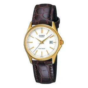 Casio LTP-1183Q-7A Brown Leather Strap Watch for Women