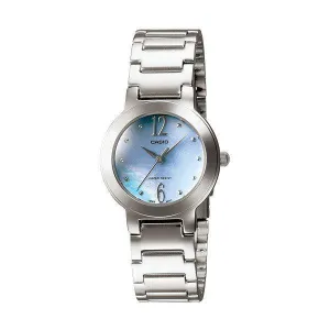 Casio LTP-1191A-2A Silver/Blue Stainless Steel Watch for Women