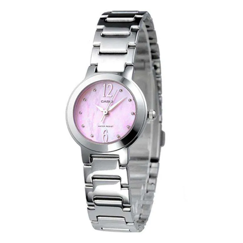 Casio LTP-1191A-4A1 Silver/Pink Stainless Steel Watch for Women