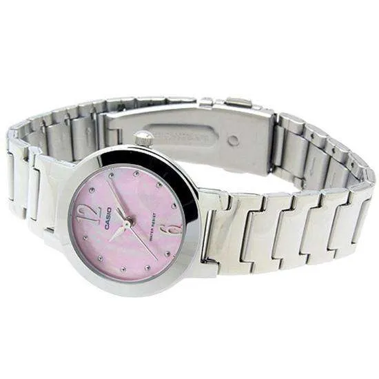 Casio LTP-1191A-4A1 Silver/Pink Stainless Steel Watch for Women